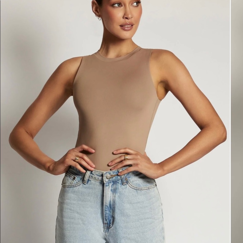 New Meshki Jordyn Tank Sleeveless Bodysuit M